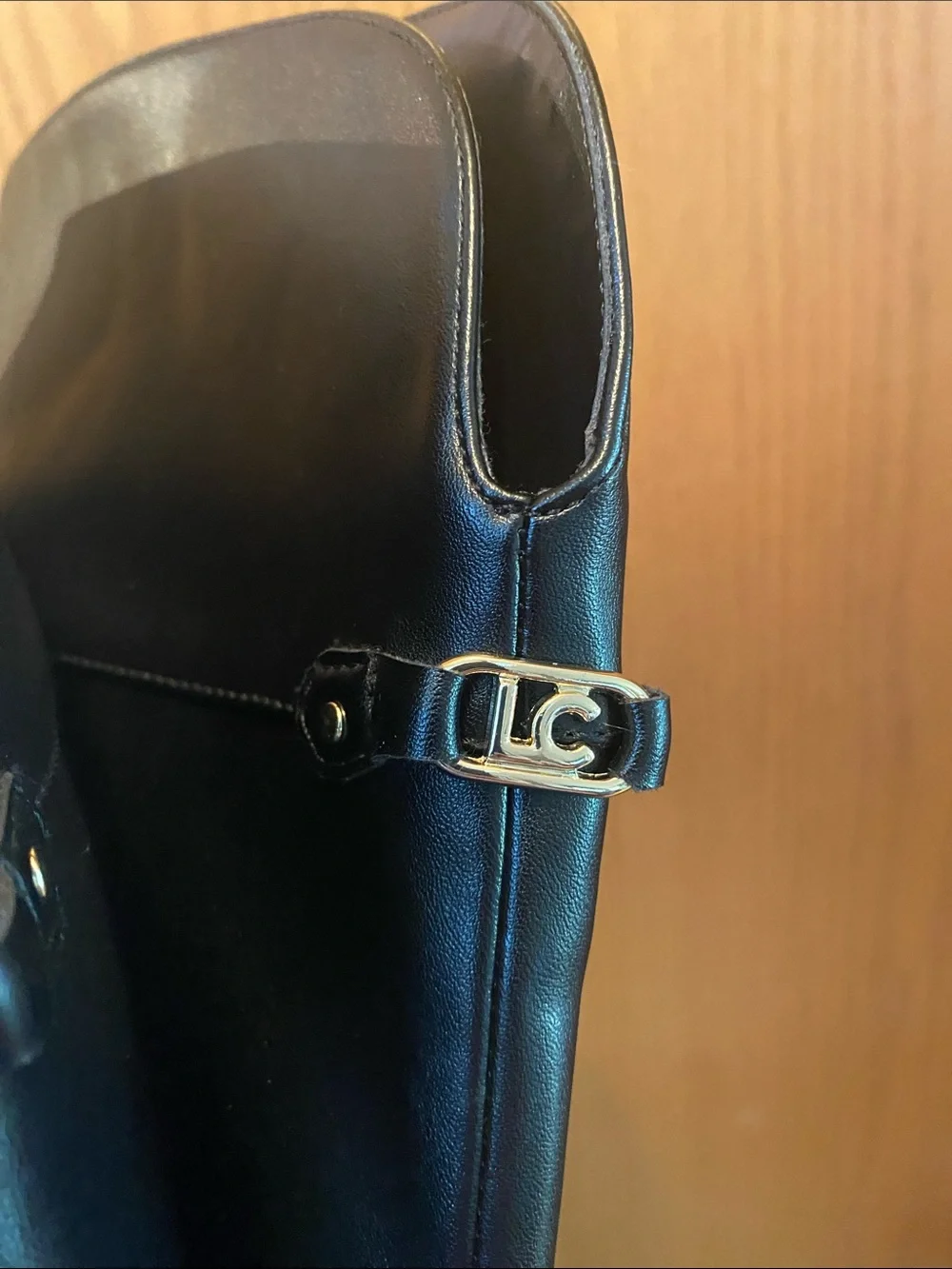 Liz Claiborne Black Over-the-Knee Faux Leather Boots